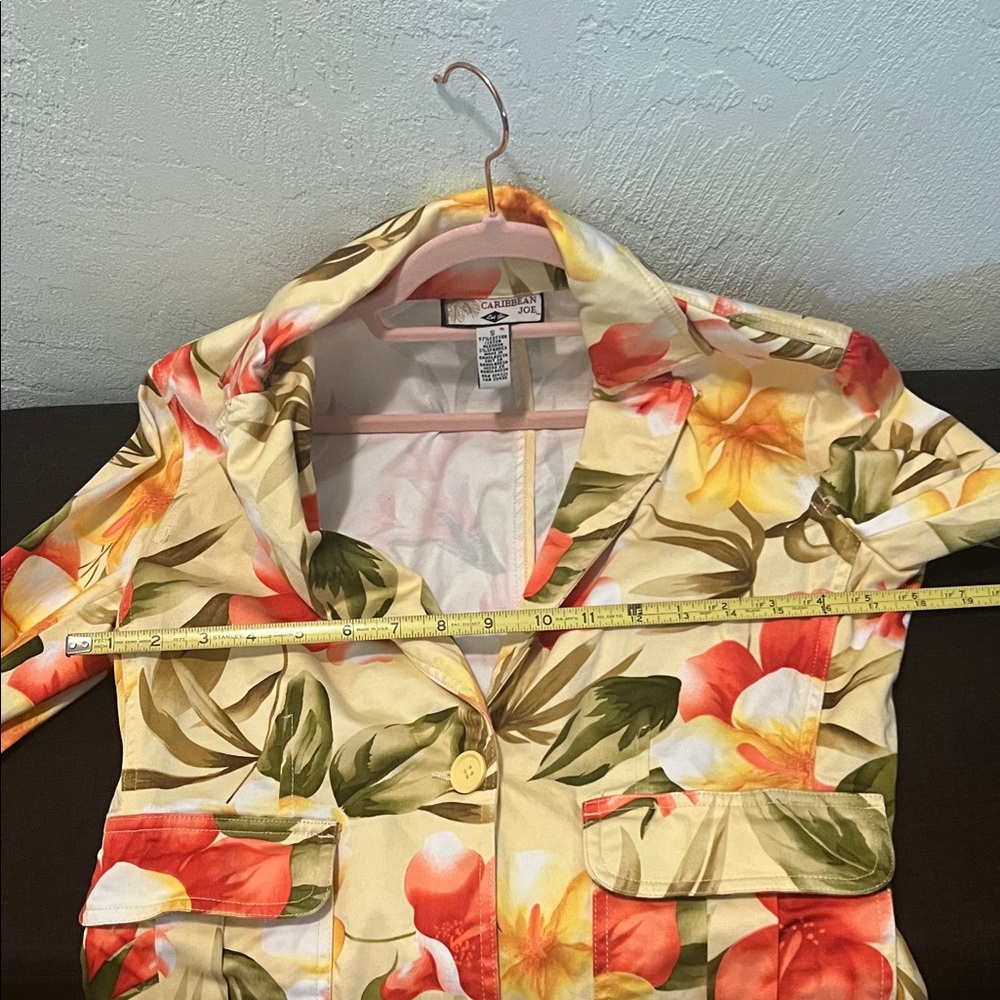 # 0829+ Caribbean Joe Multicolor Floral Blazer - Picture 4 of 10
